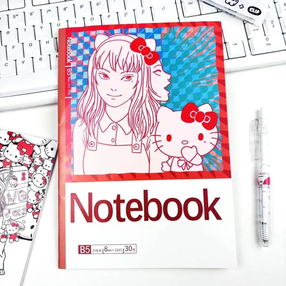 Sanrio Hello Kitty Tomie Junji Ito Linkage periferiche Notebook Anime Cartoon orizzontale Notebook studente Notebook materiale scolastico