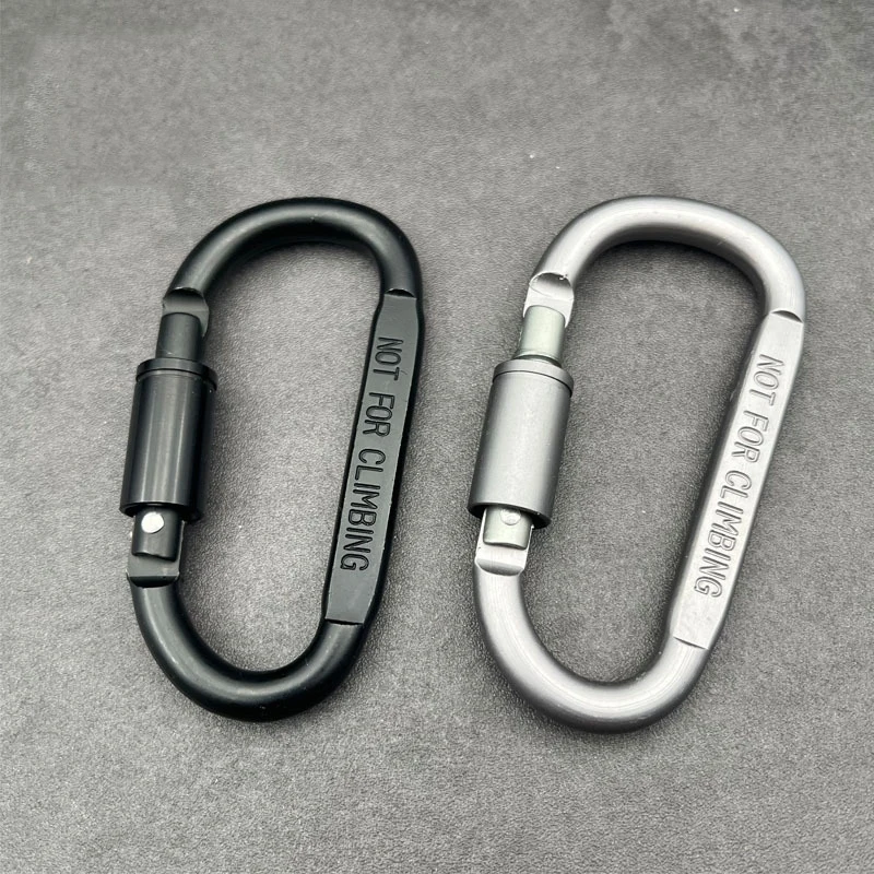 2pcs Mountaineering Caving Rock Climbing Carabiner D-ring Safety Carabiner Travel Outdoor Survival Aluminum Alloy Hook