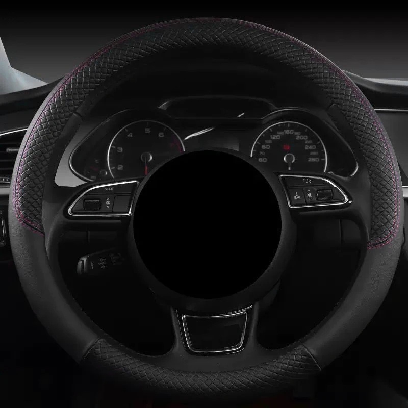 Universal 15Inch 38cm Car Interior Non-Slip Steering Wheel Cover for Cars Steering Wheel Protector Black