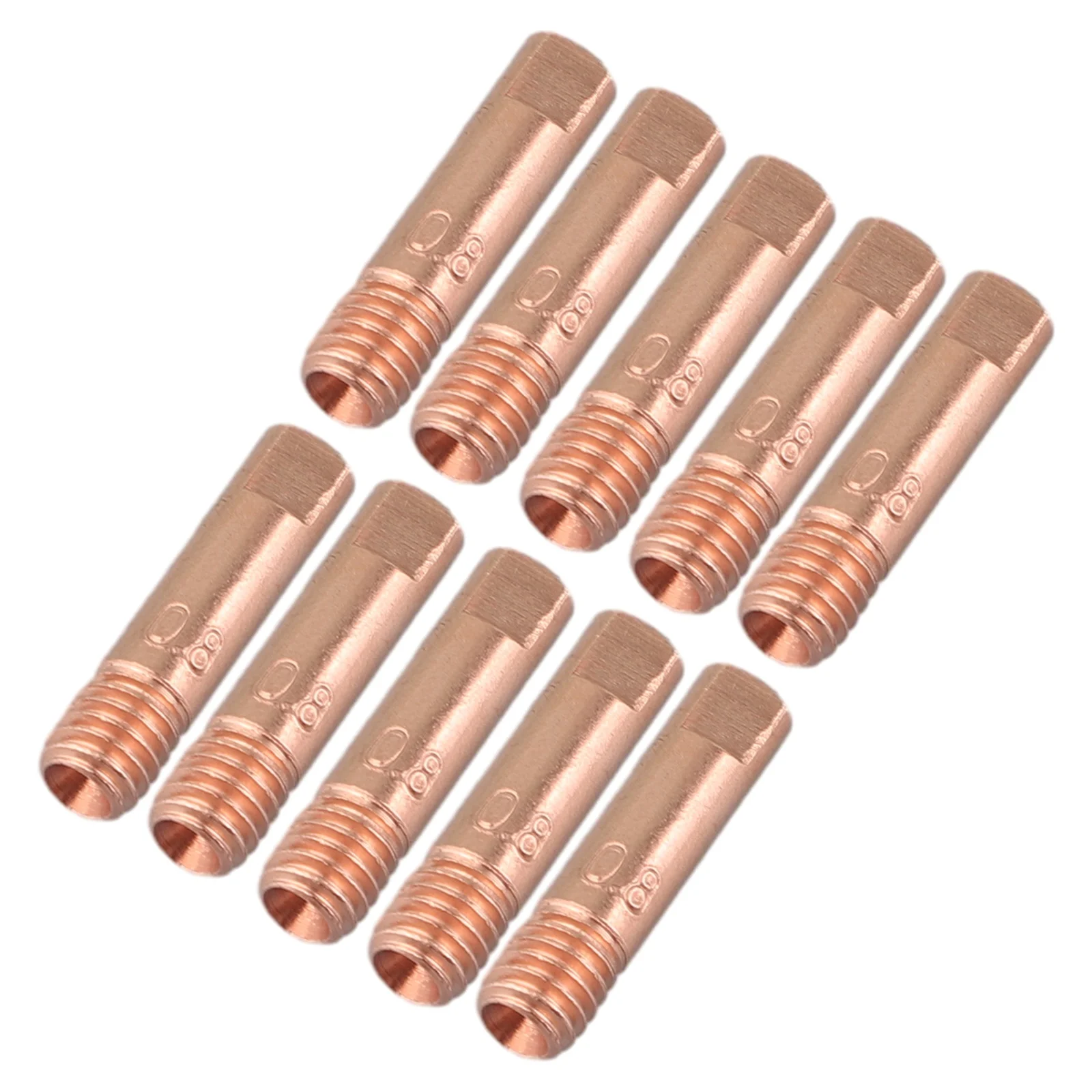 

10Pcs Welding Gas Nozzles Welding Torch Tips Holder Welding Soldering Supplies Copper 0.8/1.0/1.2mm MB-15AK MIG/MAG M6