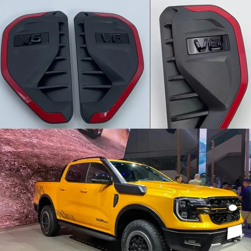 

Боковая крышка на вентиляционное отверстие, обшивка обшивки для FORD RANGER T9 2023 2024 Wildtrak SPORT XLT XLS XL BI TURBO, только аксессуары для стайлинга автомобиля