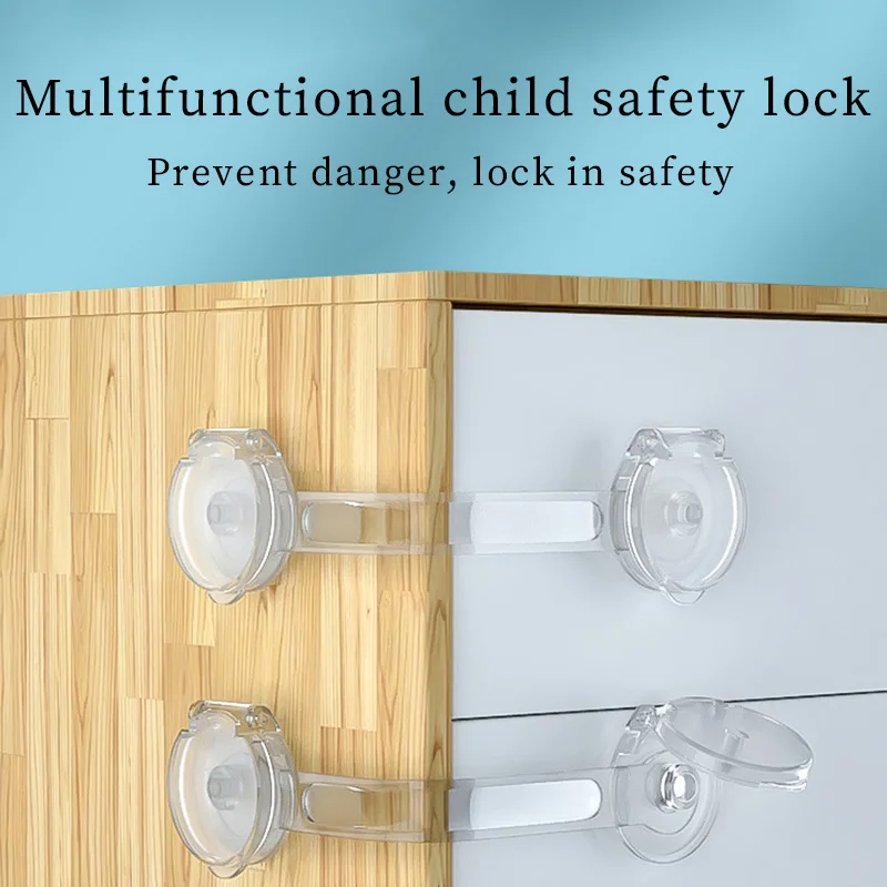 5PCS Child Safety Lock Baby Drawer Lock Baby Safety Home Child Protection Cabinet Anti-pinch Refrigerator Lock Buckle