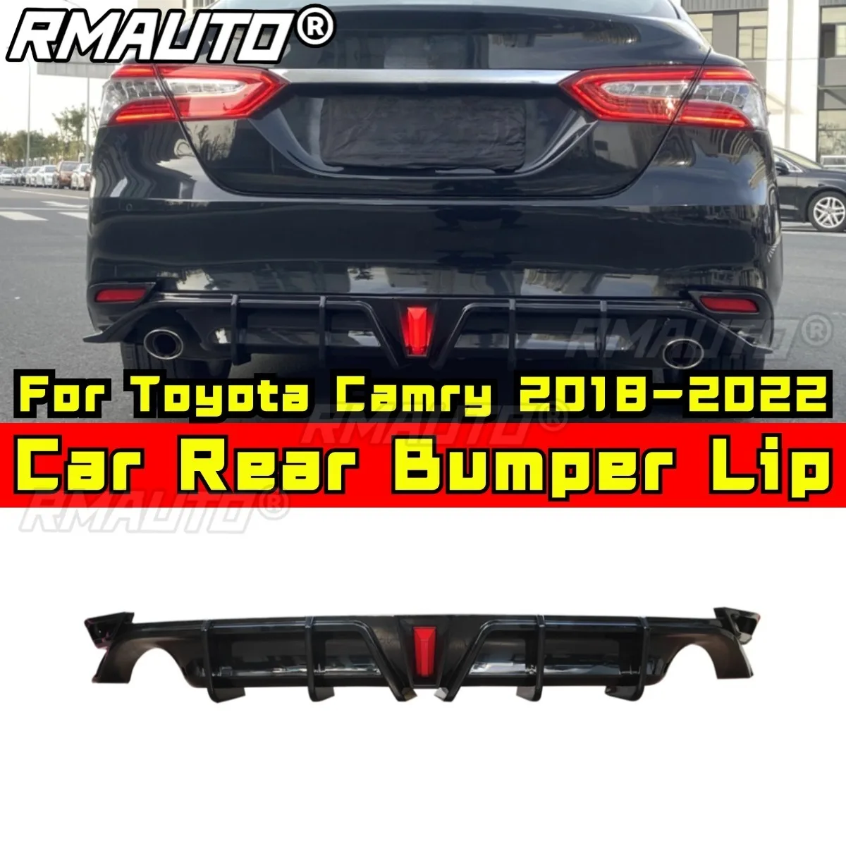 

Car Rear Bumper Lip Rear Bumper Splitter Diffuser Bumper Protector Guard Body Kit For Toyota Camry 2018-2022 Car Accessories