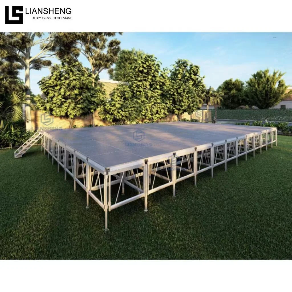 Mobile Podium and Easy-installed Aluminum Alloy Stage  4ft*4ft 4ft*8ft  Stage Platform with Stairs for Event Concert
