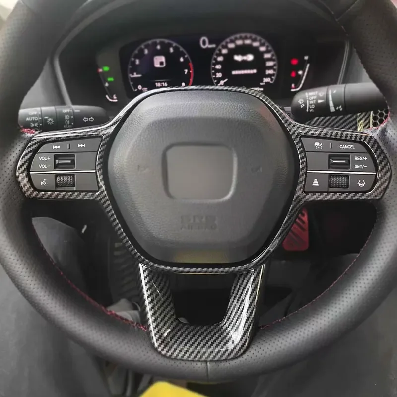 

Car Accessories ABS Carbon Fiber Inner Steering Wheel Cover Trim Frame For Honda Accord 11th 2023，For Honda Civic 11th 2022
