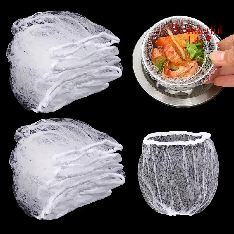 30/100pcs Disposable Kitchen Sink Filters Sewer drain anti blocking garbage bag Pool Leak Mesh Bag strainer Sink Garbage Net