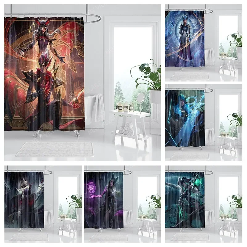 

Waterproof fabric shower curtain Bathroom curtain accessories 180x200 Bath curtain for shower 240*200 cartoon cute decor 240x200