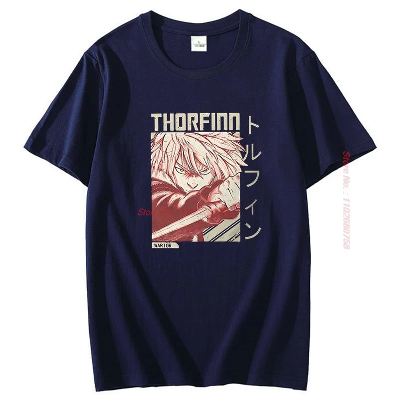 Cotton T-shirt Vinland Saga Thorfinn Askeladd ​Viking Anime graphic t shirts Summer fashion short sleeve t-shirt Men's clothing