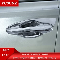 Door Handle Bowl Cover For Toyota Hilux Revo Rocco 2016 2017 2018 2019 2020 2021 2022 2023 2024 2025 4x4 4x2