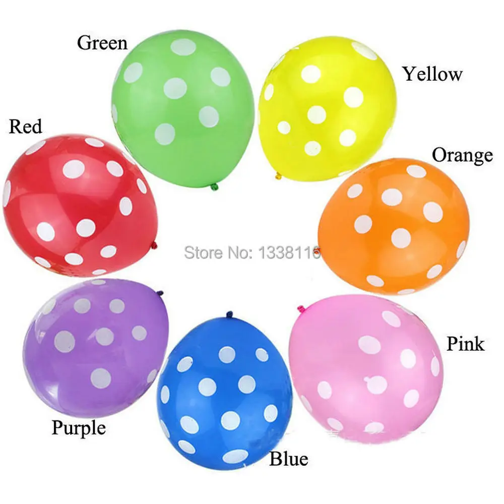 100pcs/Lot 12 Inch 3.2g Polka Dot Balloons Latex Balloons For Birthday Party Decoration Wedding Balloons