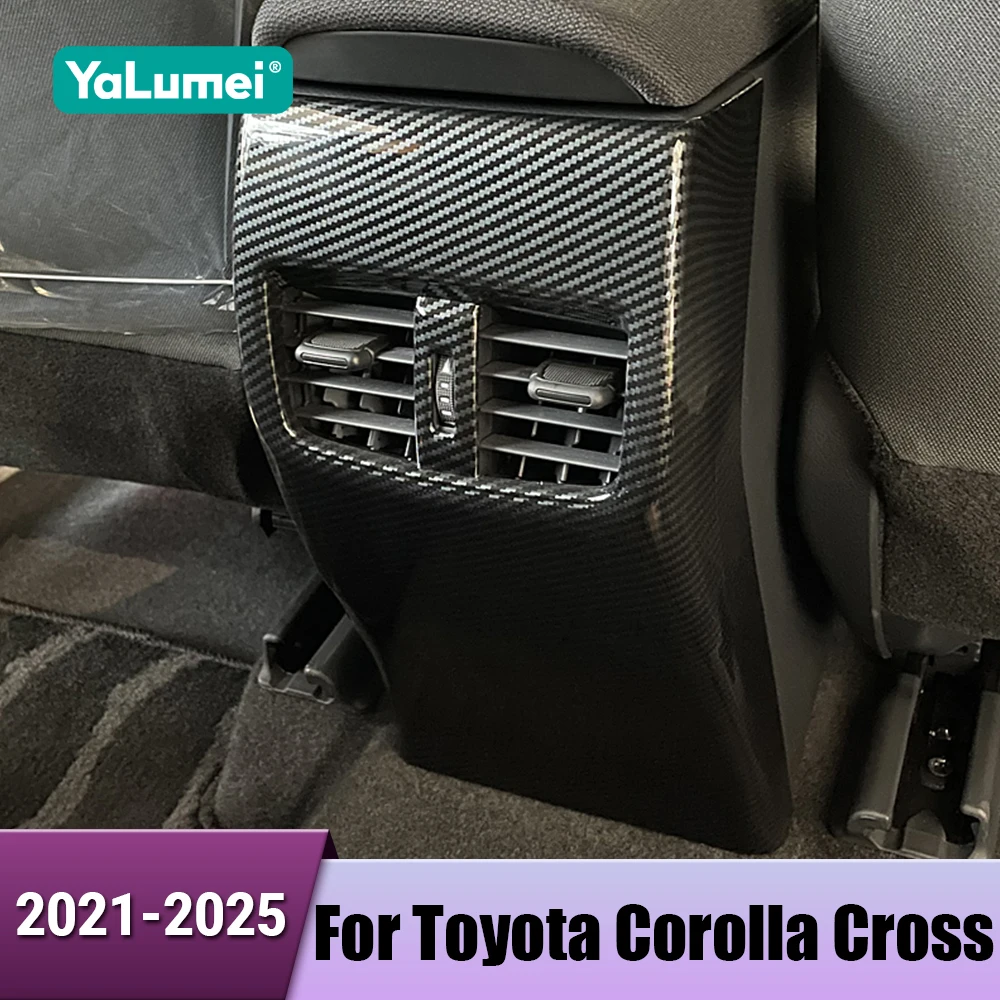 Auto Hinten Klimaanlage Vent Outlet Rahmen Anti-Kick Panel Abdeckung Trim Für Toyota Corolla Kreuz XG10 2021-2025 Hybrid Zubehör