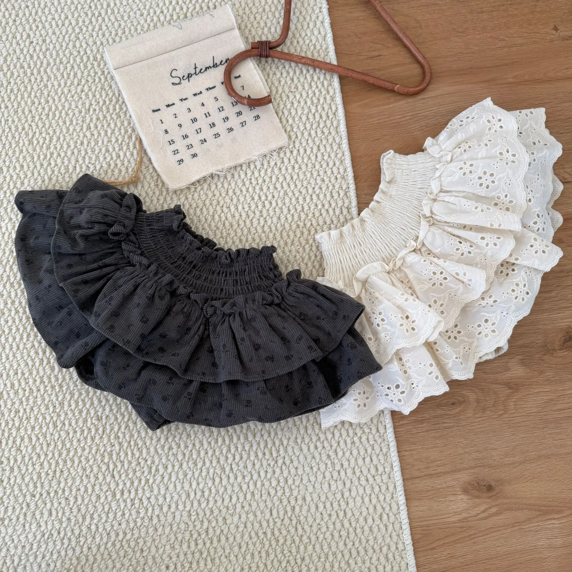Baby Girls Cute Skirt Short Kids Skater Skirt with Underneath Bloomers