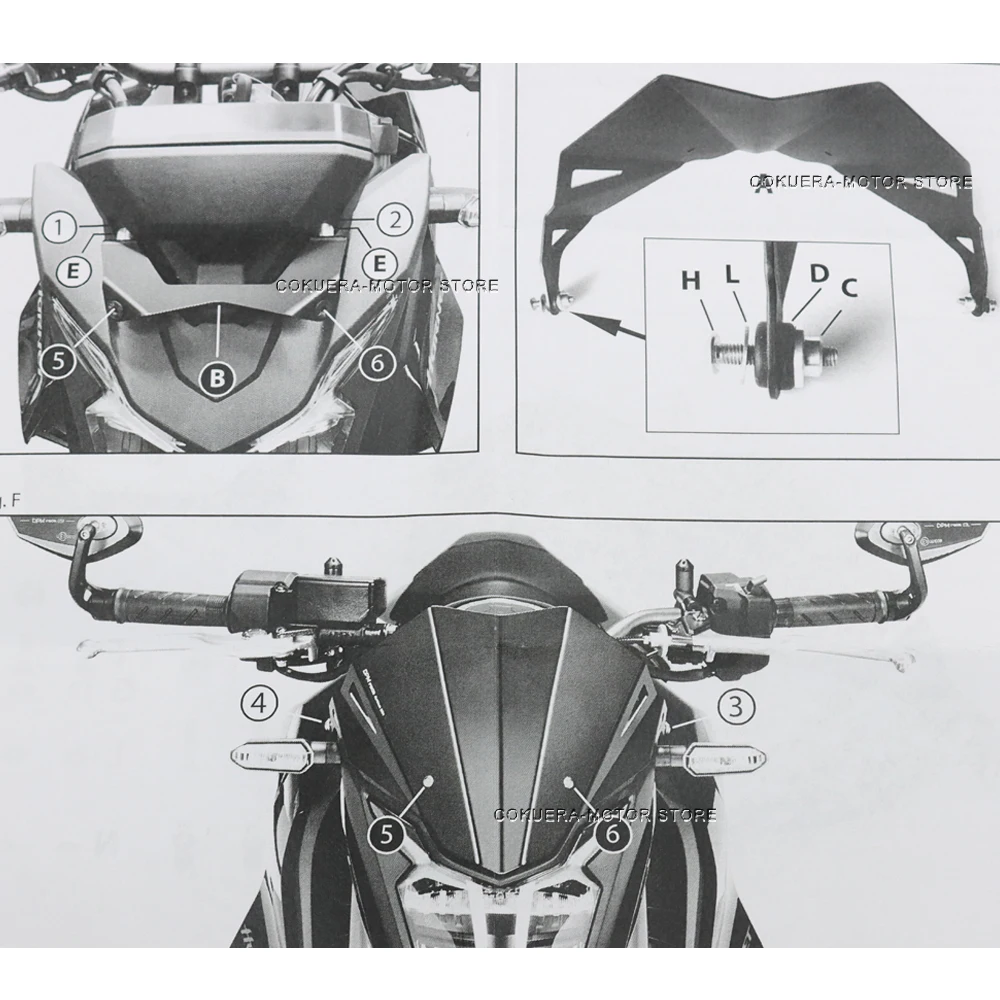 Motorcycle Accessories Windshield Wind Screen Shield Deflector Protector Cover For Honda CB750 HORNET 2023