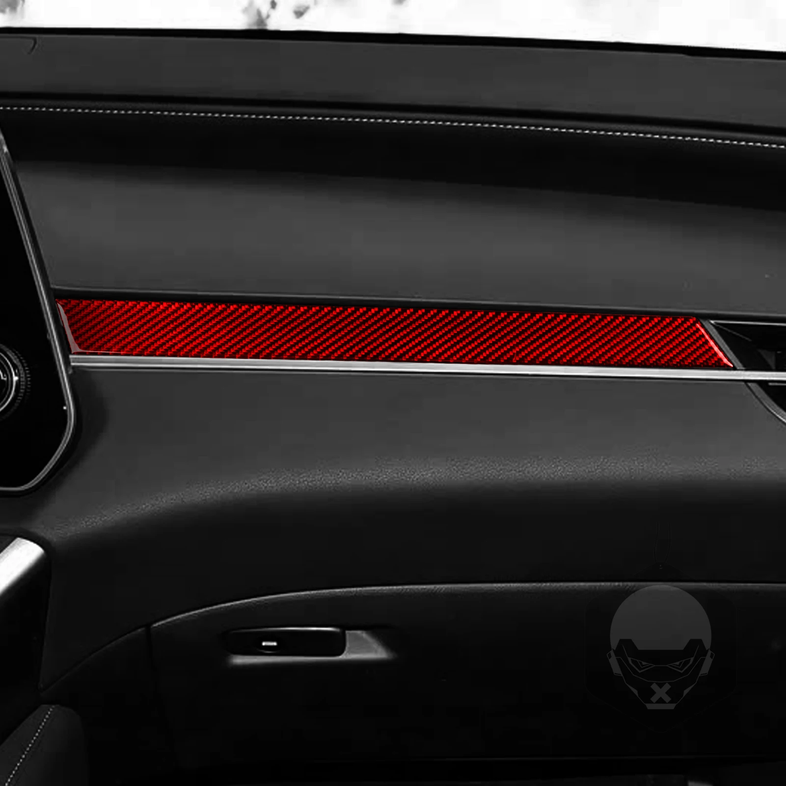 ألياف الكربون الحقيقية اكسسوارات السيارات والعتاد التحول الأحمر غطاء الكسوة لينة ملصق لكزس RX300 RX350h RX500h 2023 2024 2025 2026 #5