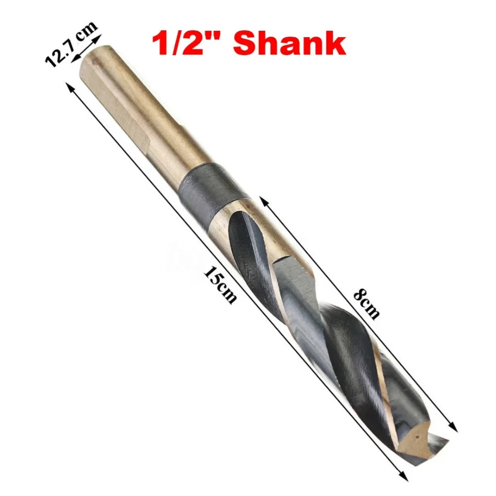 8Pcs HSS Twist Drill Bit Kit 14-25.5mm,1/2\