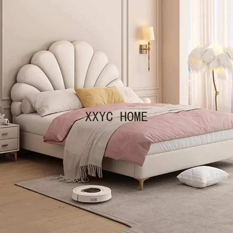 Queen Kids Double Bed Nordic Modern King Headboard Frame Double Bed Girl Sleeping Letti Matrimoniali Furniture For Bedroom