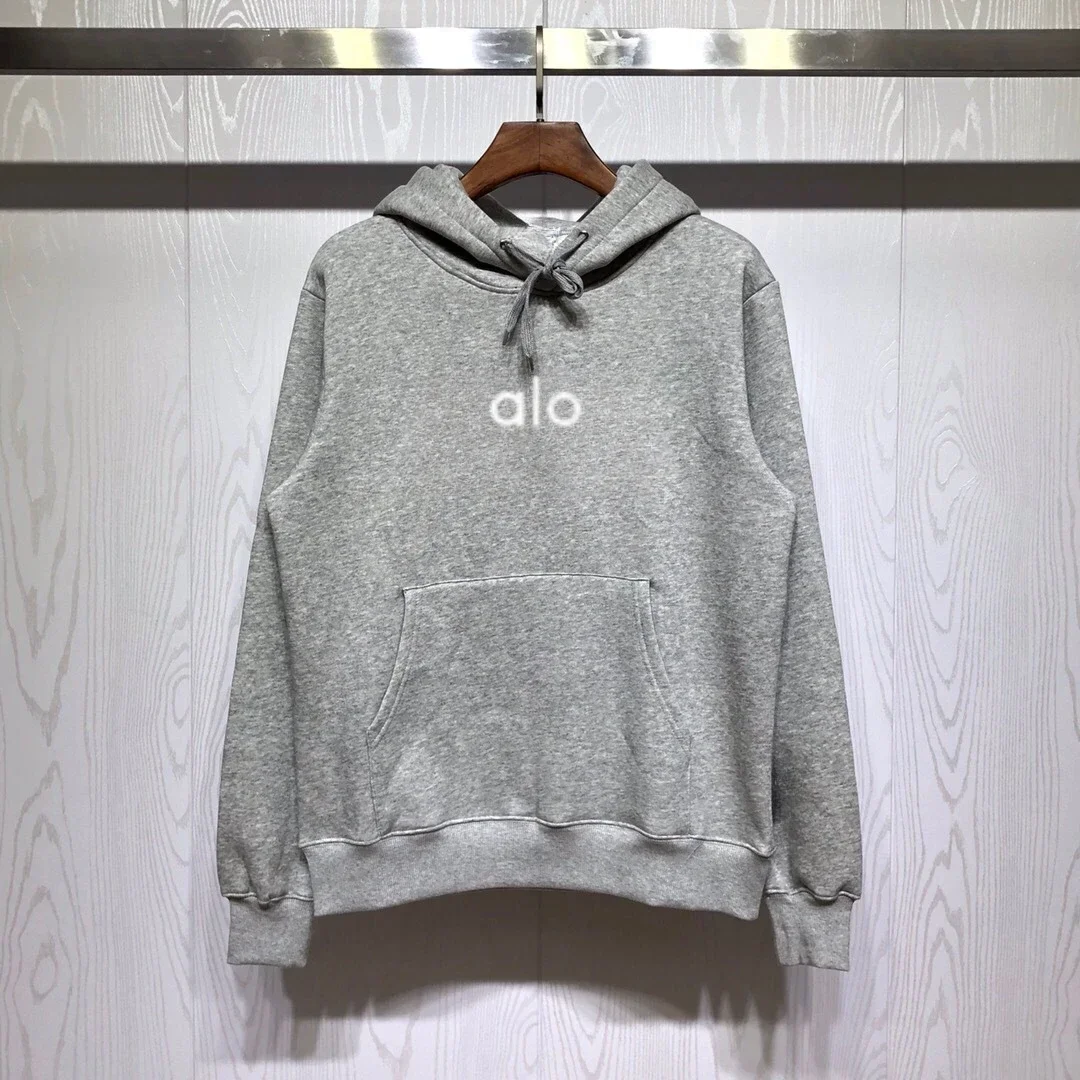 2025 ALO Jin Zhixiu Jisoo Same Yoga Luxus Herren Damen Kapuzenpullover Musterdruck Großer Trend Herbst- und Winterkleidung Hoodie