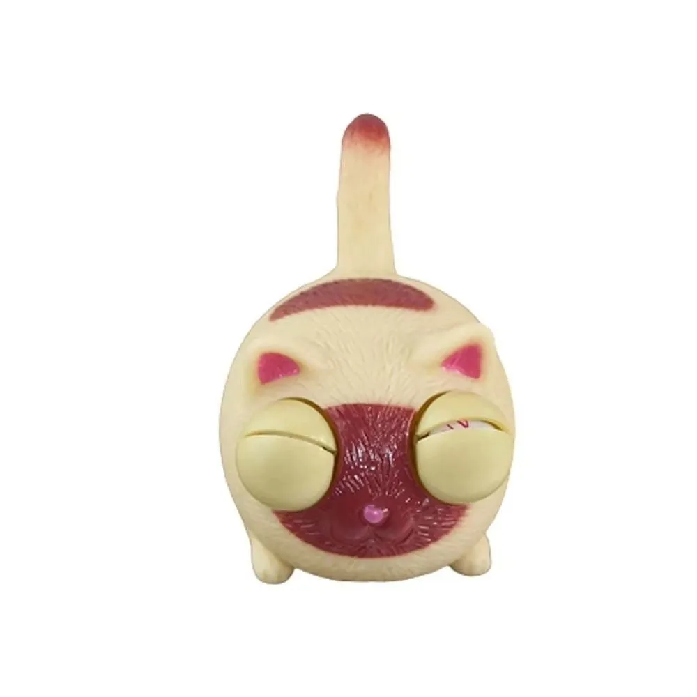 Gifts TPR Angry Cat Squeeze Angry Cat Style Eyeball Burst Stress Relief Squeezable Animal Figure Novelty Cat For