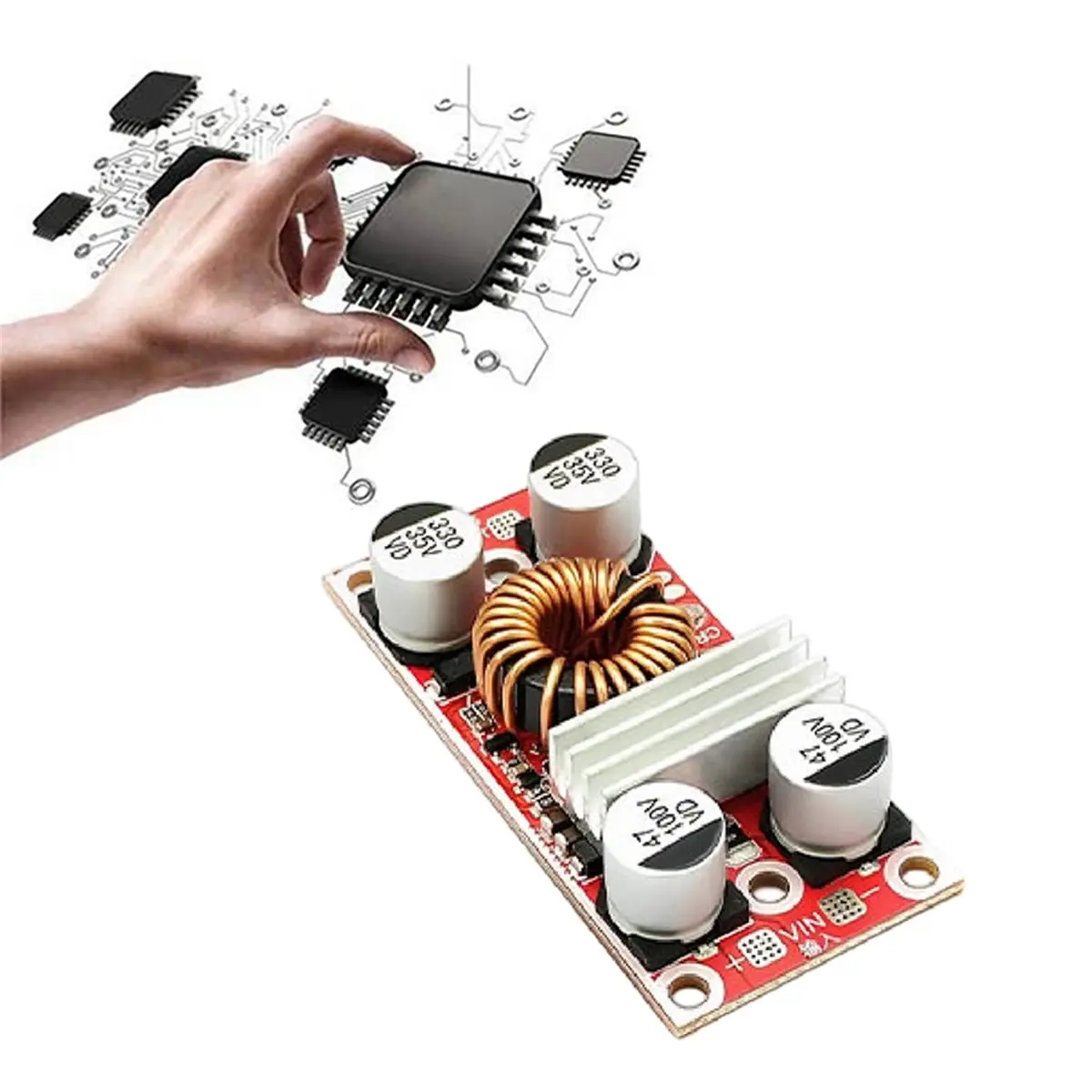 DC-DC High Voltage Step-Down Module 100V to 9V Continuous 12A High Power High Current Power Supply Regulator Module