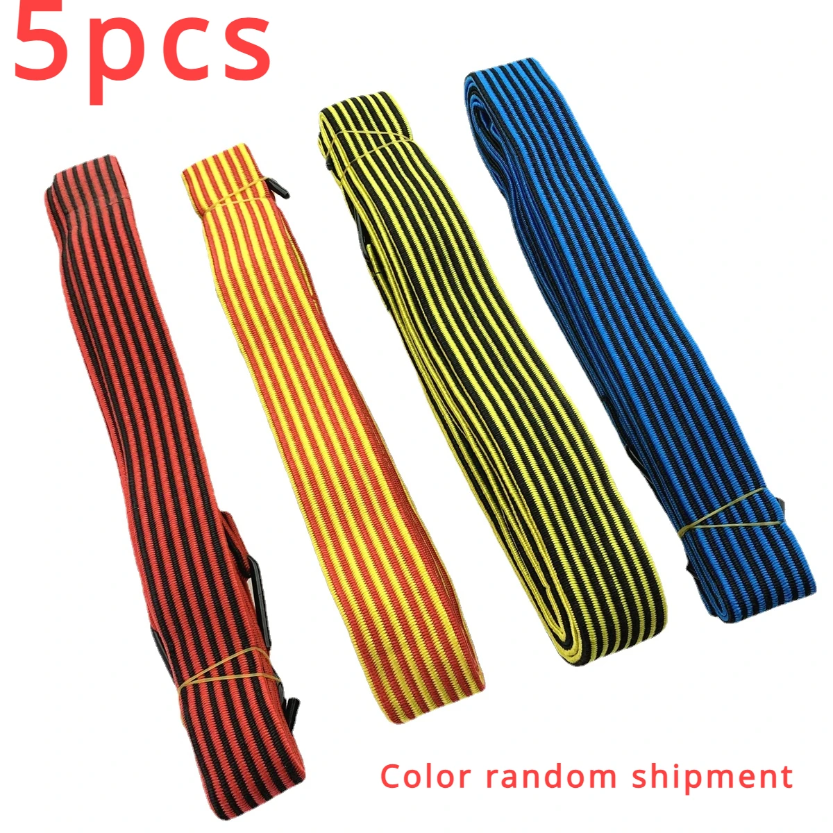 

5pcs Bicycle Strapping Rope Motorcycle Luggage Strapping Elastic Rope Strapping Rack Electric Car Rope Color Random Shipment