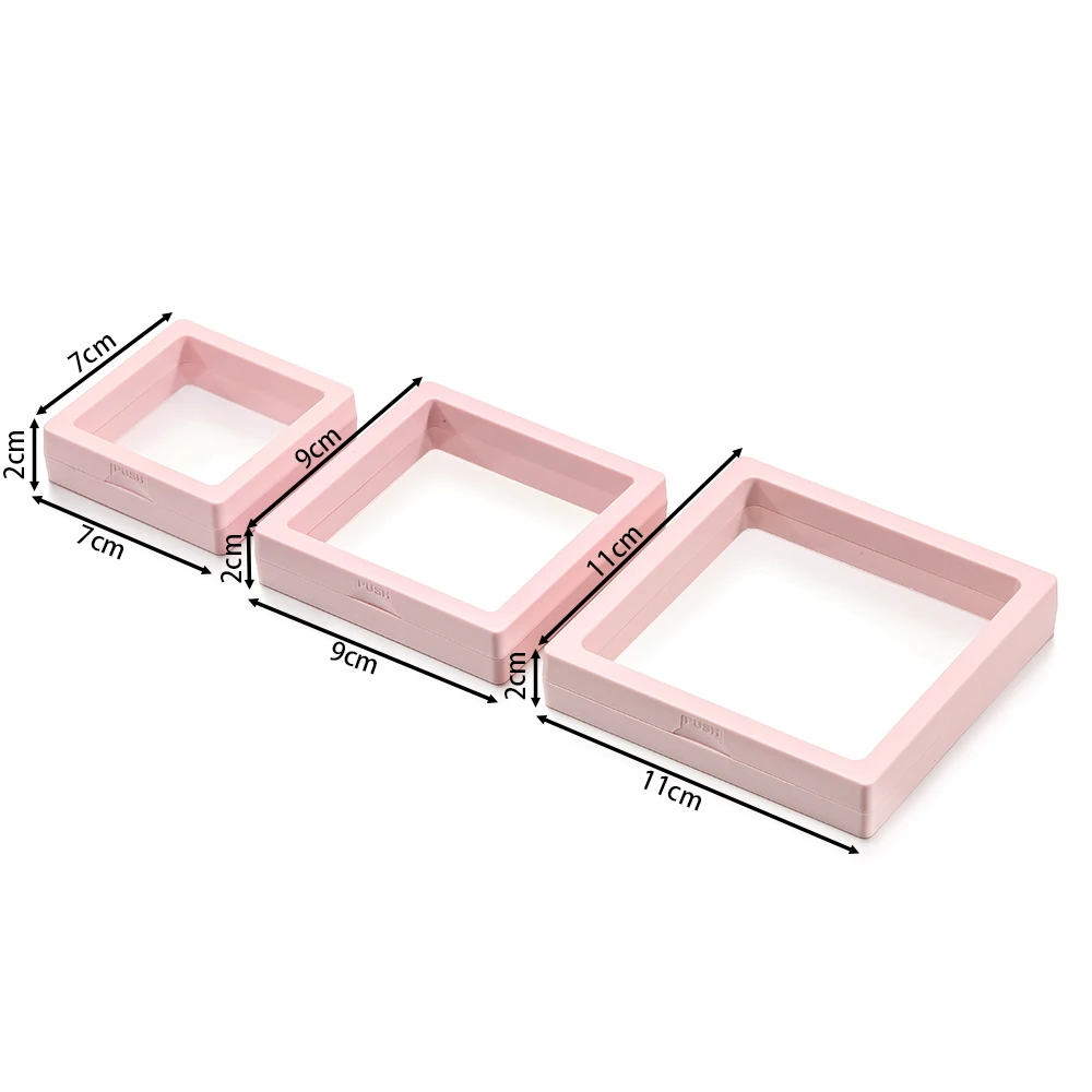 1pc 7/9/11cm PP Plastic Jewelry Transparent Suspension Box for Jewelry Necklace Bracelet Storage Display Anti Oxidation Box