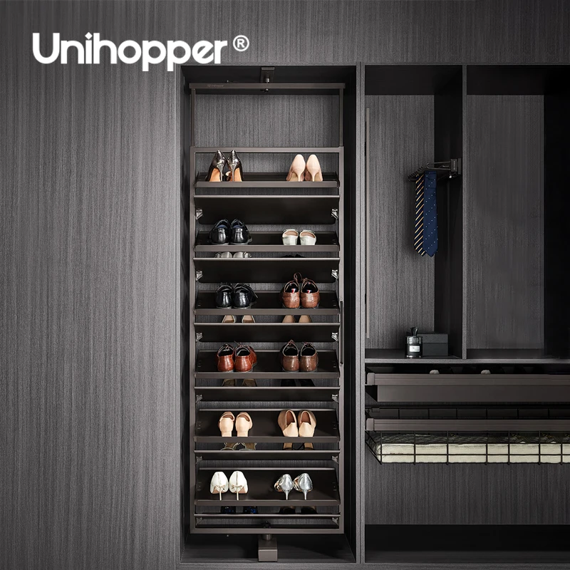 Wardrobe Modern 360 Revolving Shoe Rack Storage Organizer Cabinet Display Metal Rotating Shoe Rack