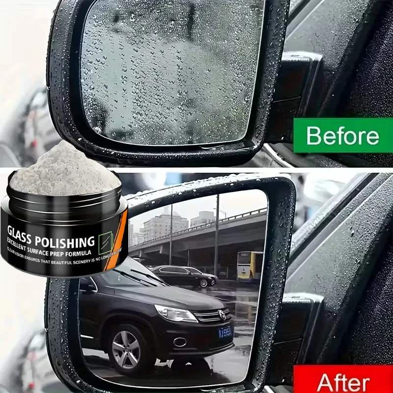 Car Glass Polishing Powder Scratch And Blemish Removal Windshield Repair Chrome Part Restoration Auto Detailing Solution