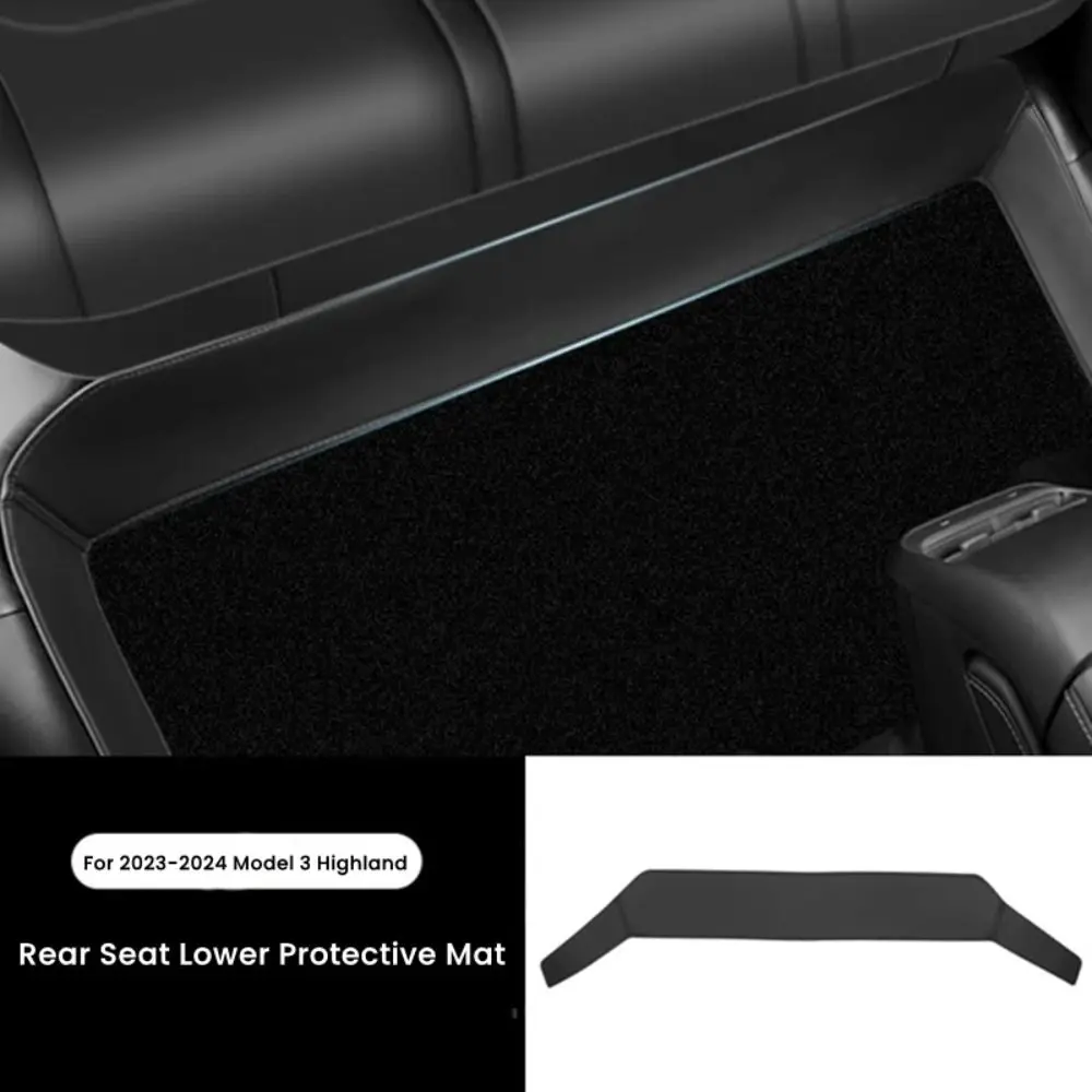 

Full Surround Rear Seat Protective Mat Durable Stain-Resistant Seat Lower Protector Leather for Tesla Model Y Model 3