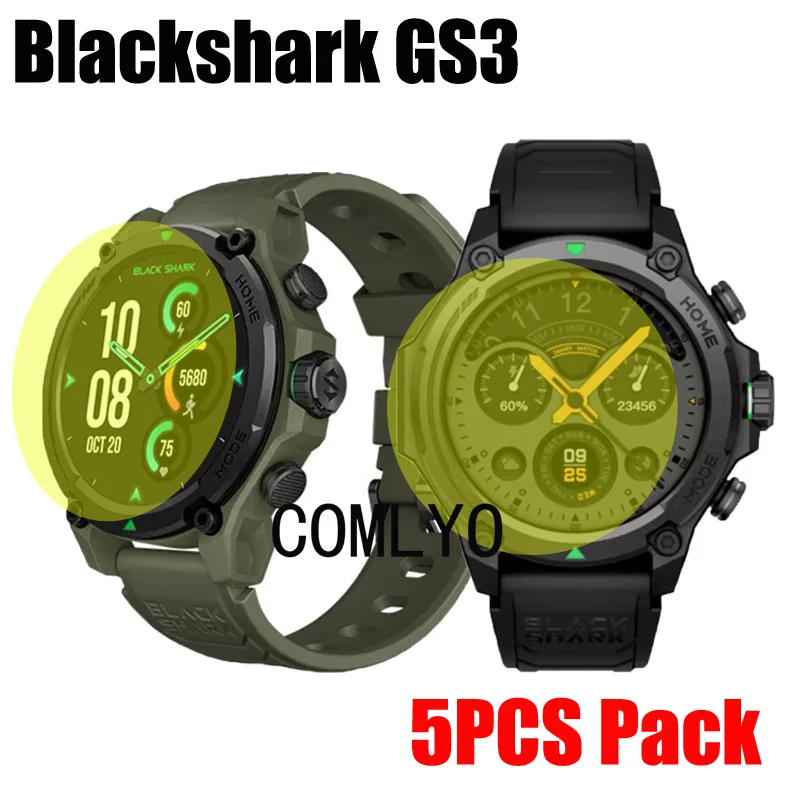 5Pcs For Blackshark GS3 Smart Watch Screen Protector Soft Film TPU Hydrogel Unthin HD Anti-Scratch Films