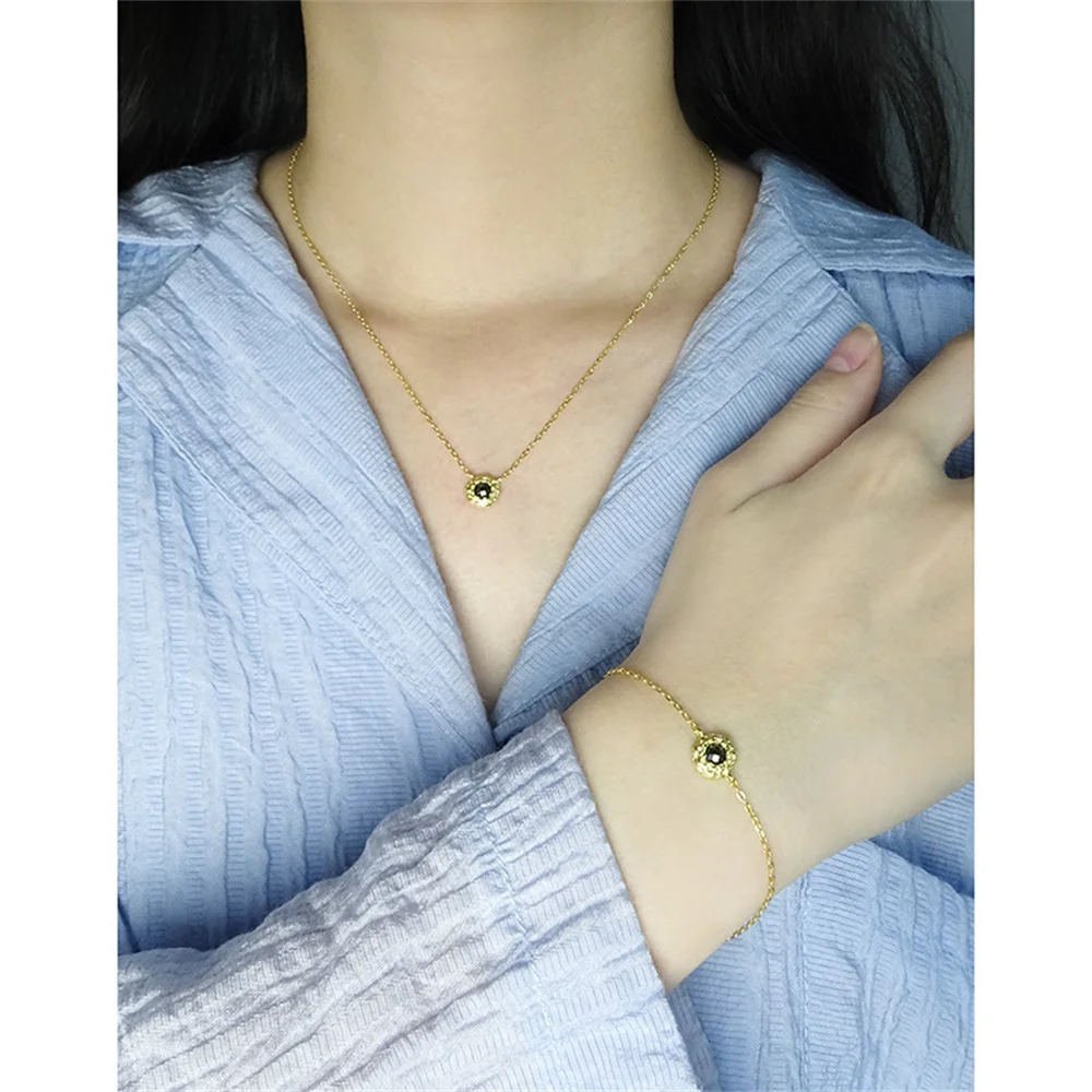 INS S925 الكورية - نسيج نسائي فاخر وفريد من نوعه ومكشكش من الزركون متعدد الاستخدامات