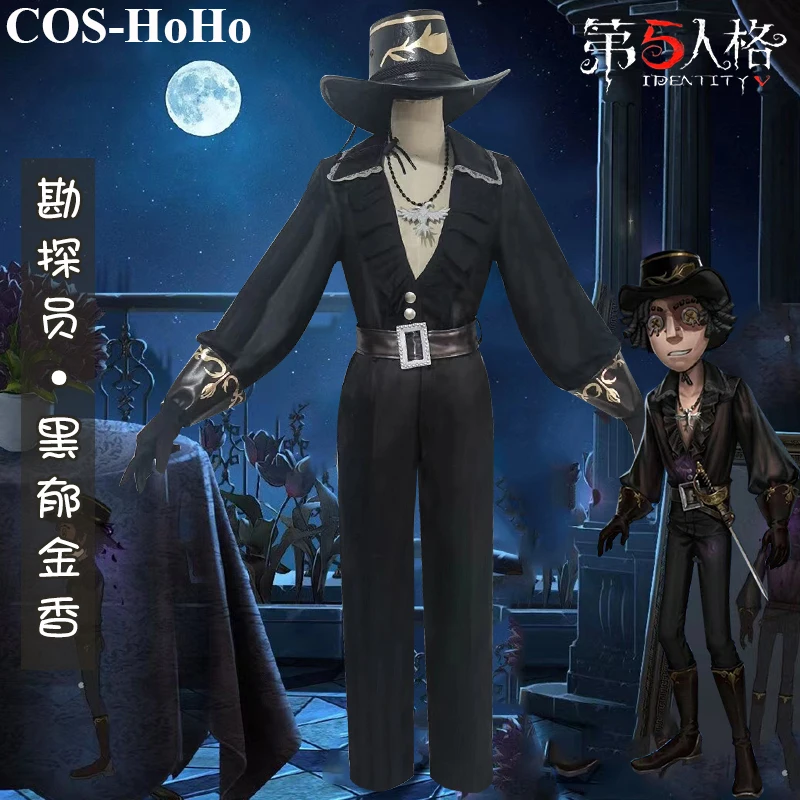 COS-HoHo Anime Identity V Norton Campbell Black Tulips Game Suit Handsome Uniform Halloween Carnival Party Outfit Unisex S-XXL