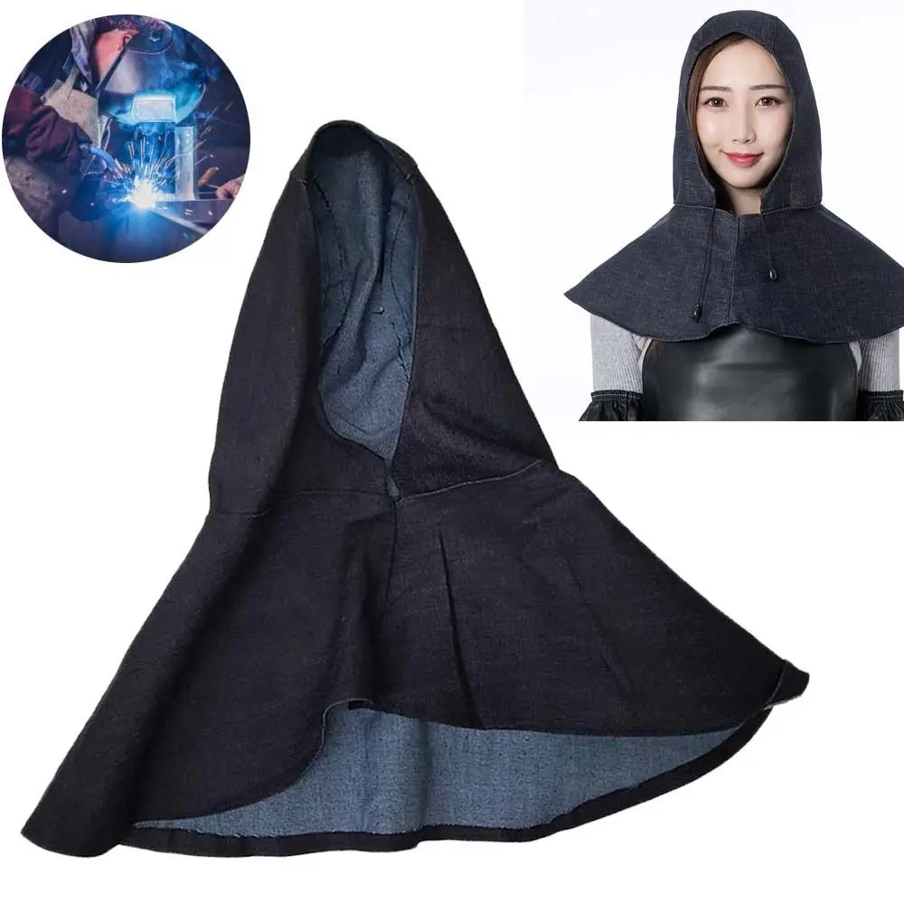 Durable Anti-scalding Denim Fabric Welding Hood Flame Resistant Neck Protection Welding Hats Welder Work Cap Welder Protection