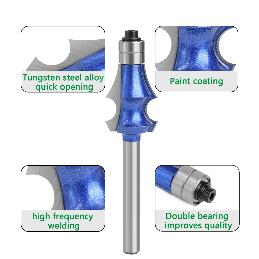LAVIE 6mm 1/4 Shank High-quality Tungsten Carbide Drawing Line Router Bit Set For Woodworking Milling Cutter H06092 H07092
