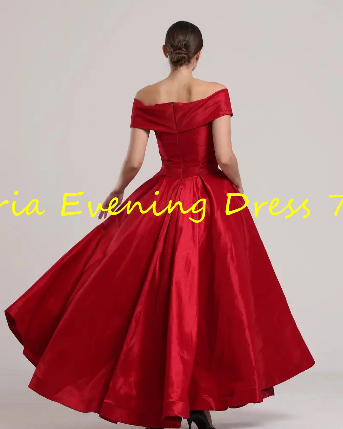 Customized Modern A-Line Floor Length Strapless Off the Shoulder Jersey Sleeveless Evening Dress Elegant vestidos para mujer