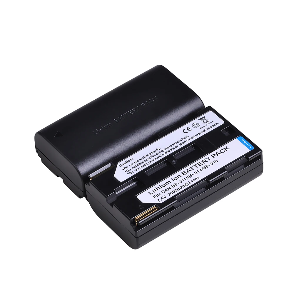 BP-911 2600mAh BP911 BP-914 BP-915 Battery for Canon BP-911K BP 914 BP 915 E1 E2 E30 ES50 ES6500V ES7000es ES7000V ES8000V