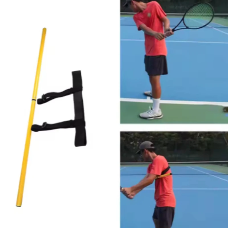 

Portable Tennis Small Lead Racket Trainer Beginner Tennis Swing Trainer Plastics Ball Auxiliary Device Practice Sports Equipment