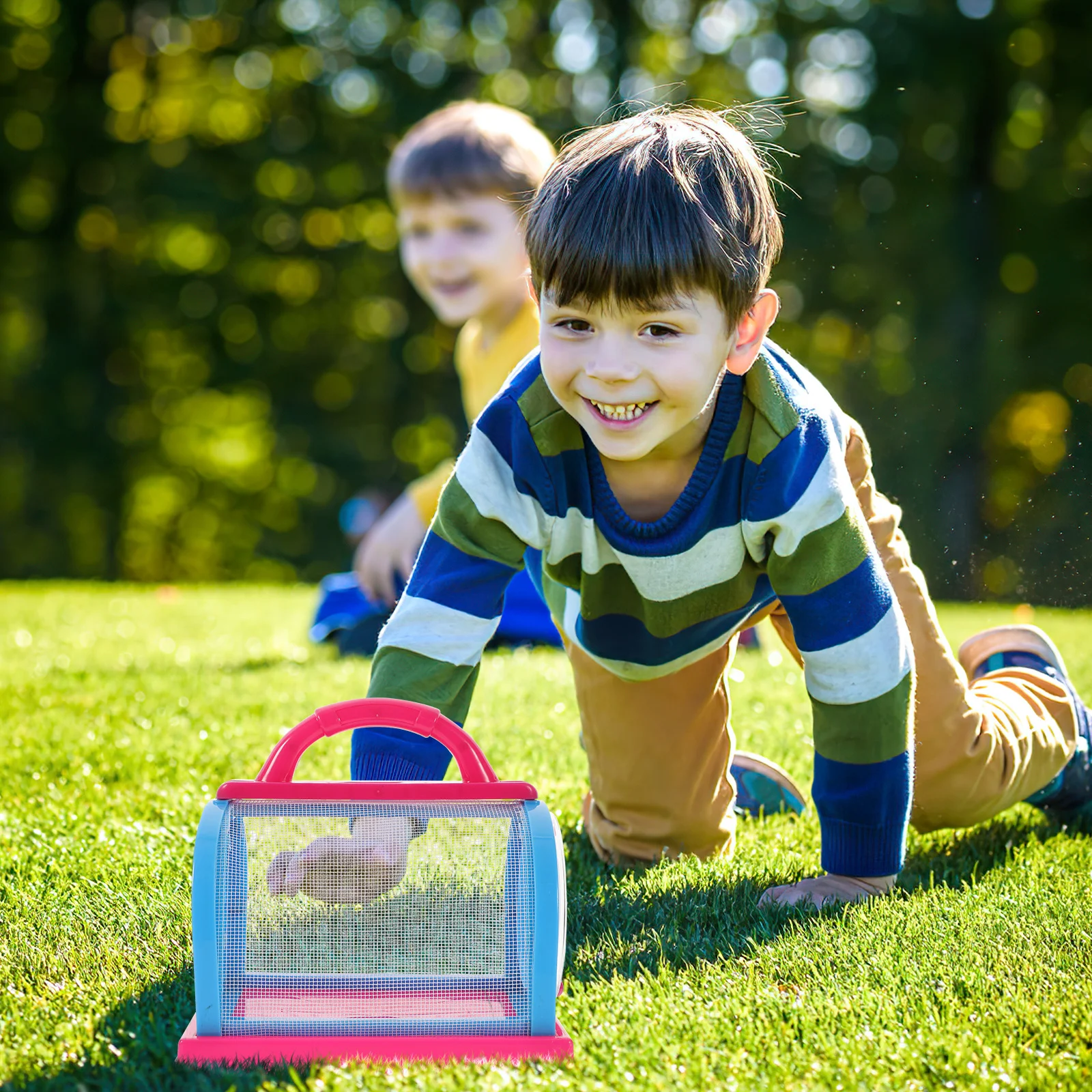 1 conjunto kit para crianças coletor de insetos gaiola lupa coleção conjunto de captura observação da natureza
