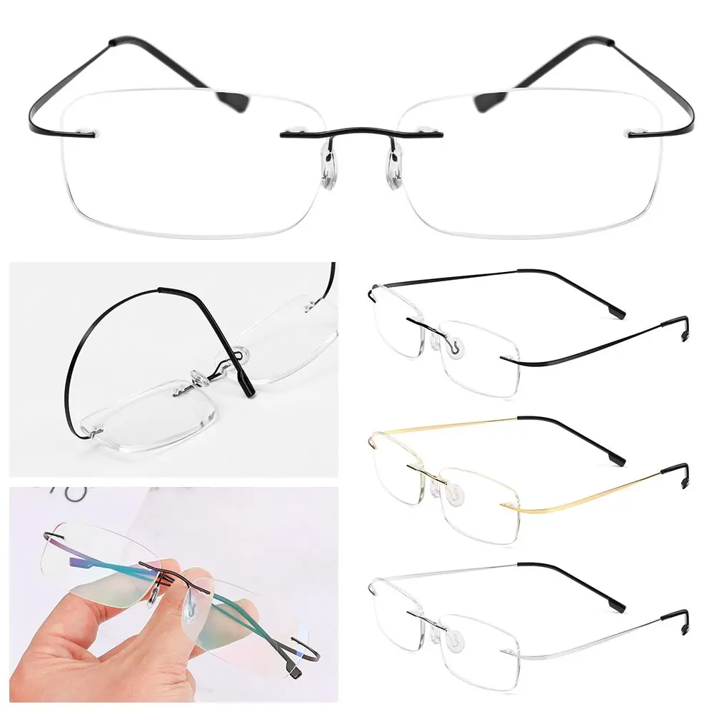 

Unisex Frameless Frame Ultralight Presbyopia Eyeglasses Anti Blue-ray Reading Glasses Far Sight Eyewear
