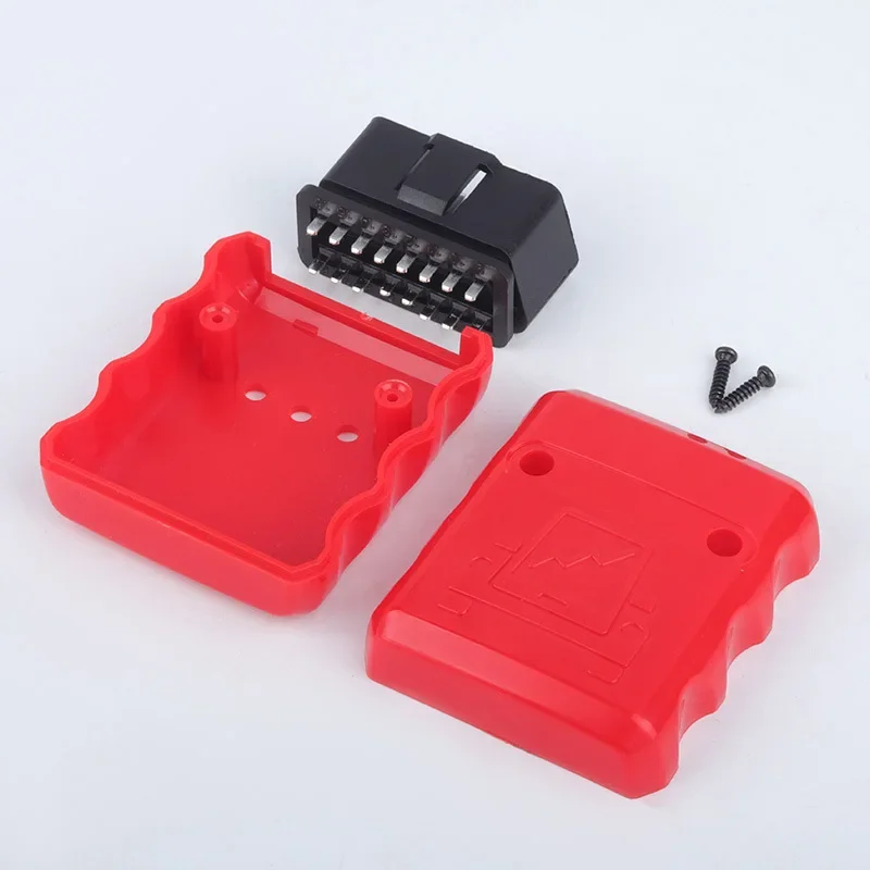 OBD2 Male Car Accessory J1962 16 Pin/Way/Hole Universal OBDII OBD 2 Female Socket Plug Shell Housing Shell + Screw + Plug