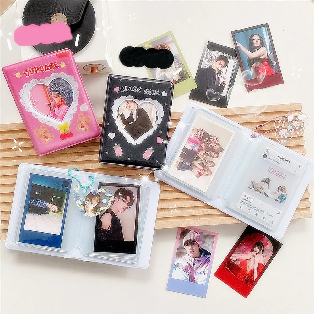 

Photo Card Sleeve Lace Heart Cutout Collect Case 40 Pocket DIY Deco Photo Album Card Binder Photocard Album Collect Book