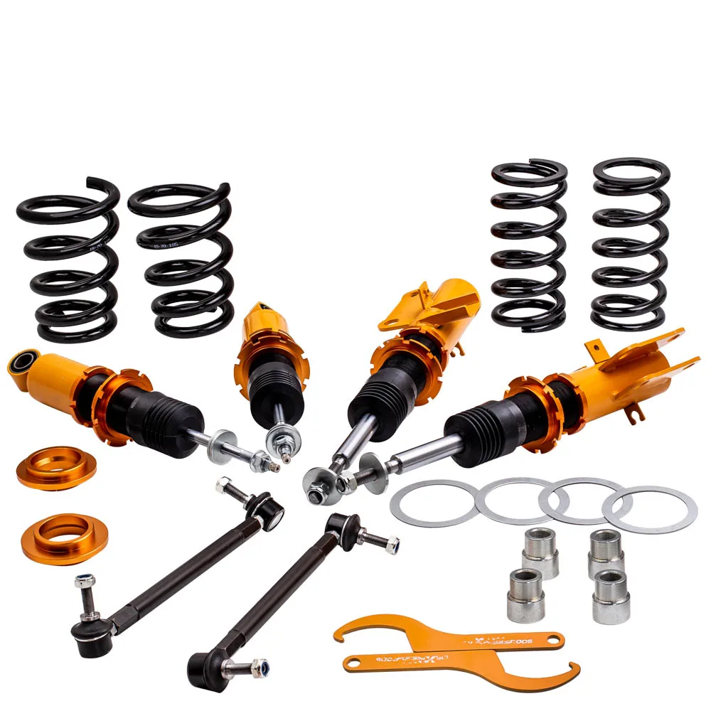 MaXpeedingrods Coilover Shocks For Chevrolet Camaro 2010-2015 Adj. Damper Shock Springs With Sway Bar