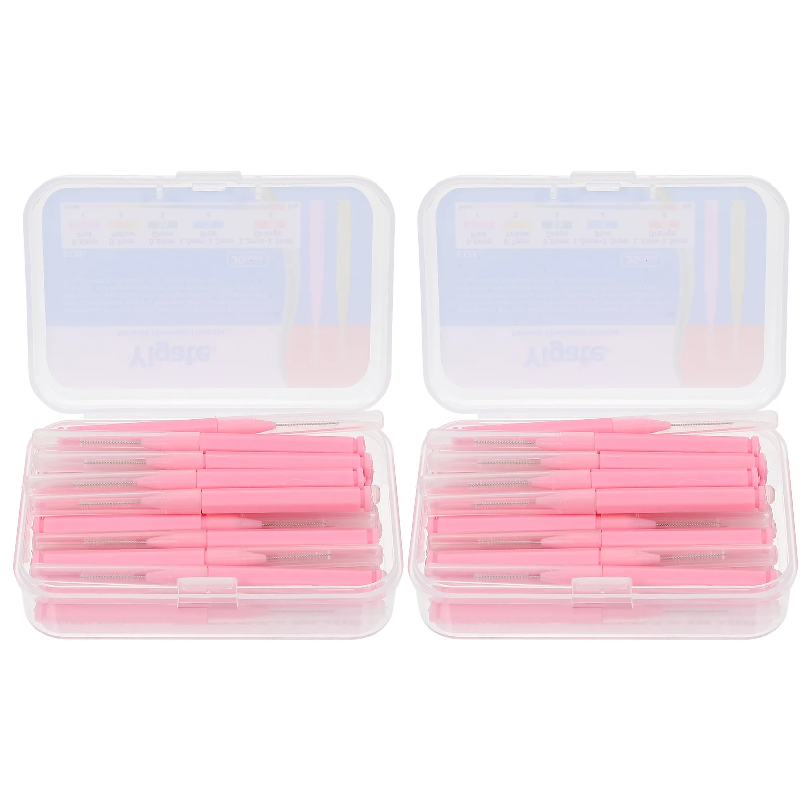 Dental Brush Picks Interdental Toothpicks Flosser Pink Steel Wire Child