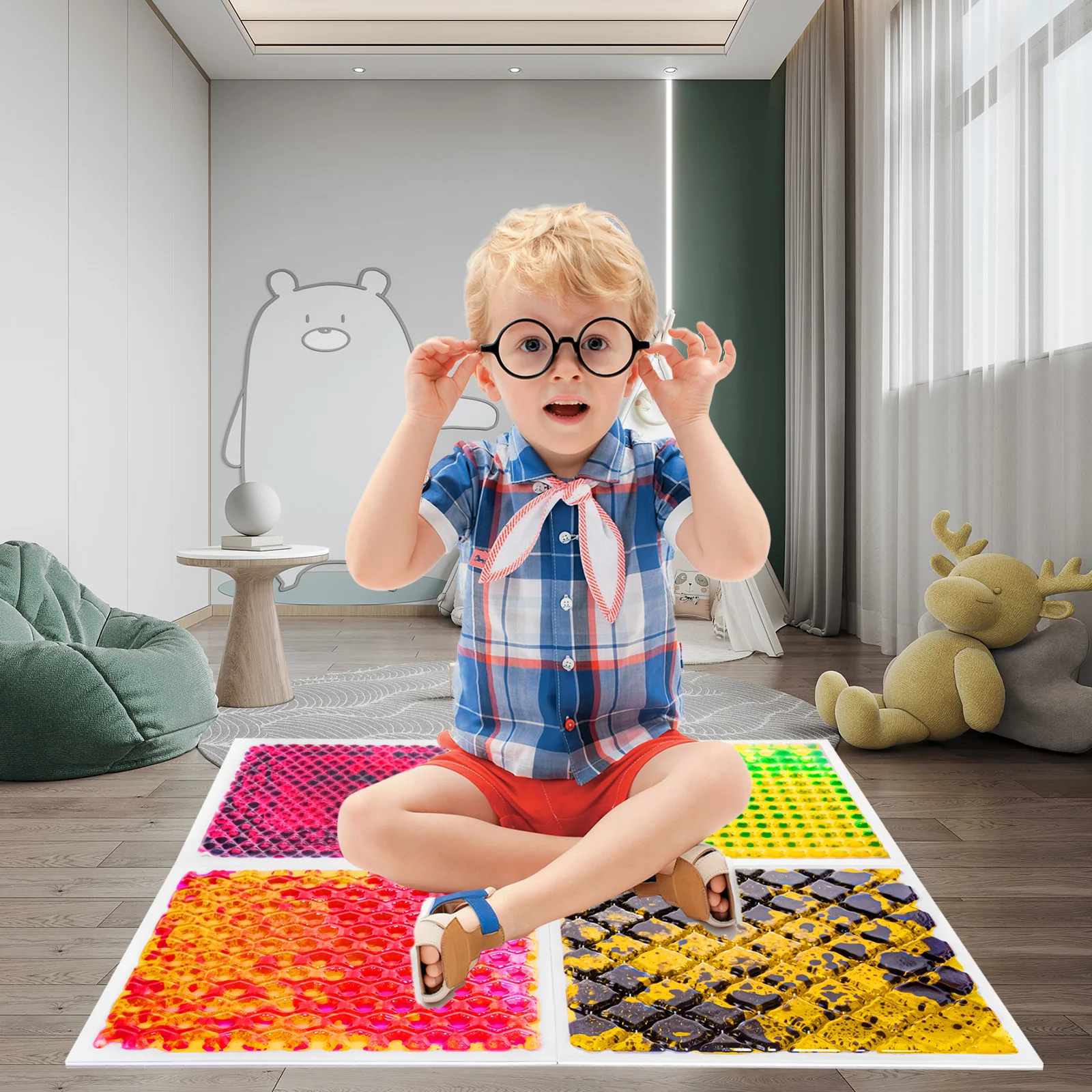 

Kids Sensory Textured Mats Water Sensory Mat for Toddlers Toddler Sensory Corners Educational Play Mat for Babies