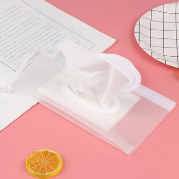휴대용 가벼운 무게추 만화 아기 물티슈 클러치 운반 가방, 젖은 종이 티슈 용기, 디펜서 스냅 스트랩 파우치 