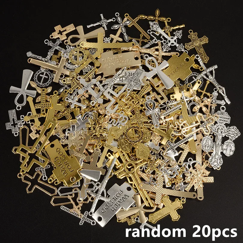 Different Metal Cross Pendants for DIY Jewellery Making