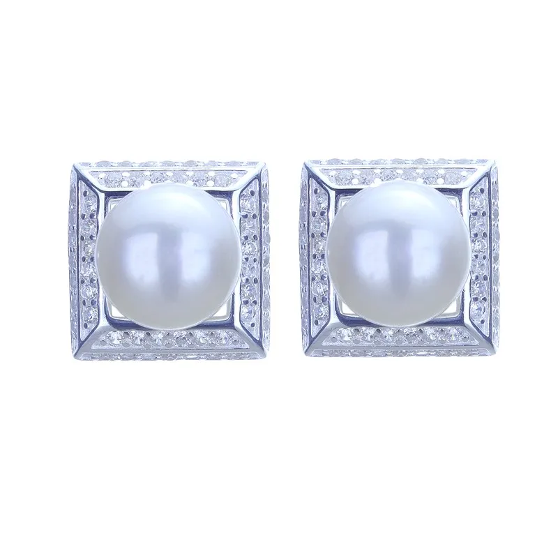 

S925 Sterling Silver Earrings with Natural Freshwater Pearl Earrings for Women silver earrings 925