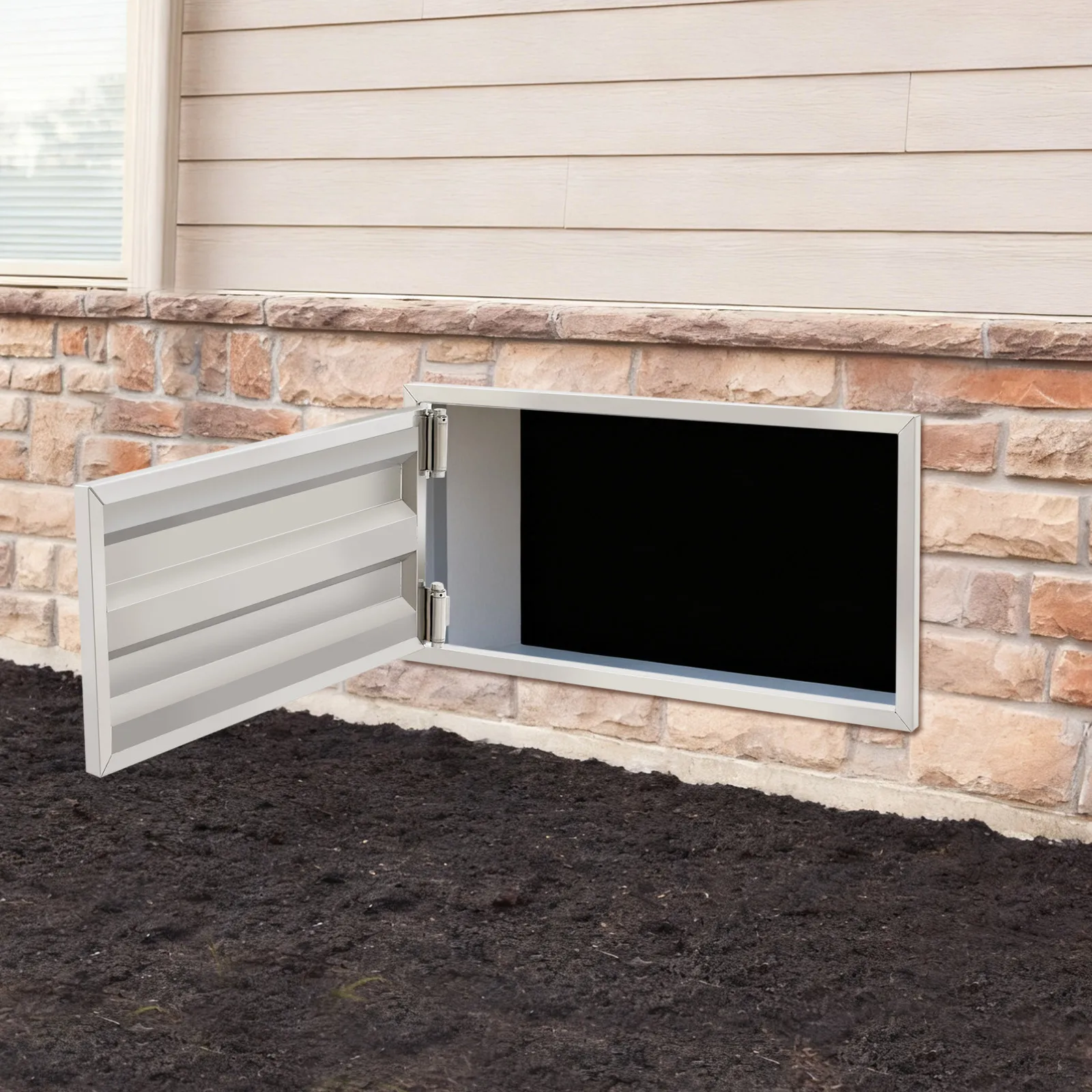 Stainless Steel Crawl Space Access Door, 32x16in Removable Structure Design for Easy Use for Attics, Basements, Vents, And Etc