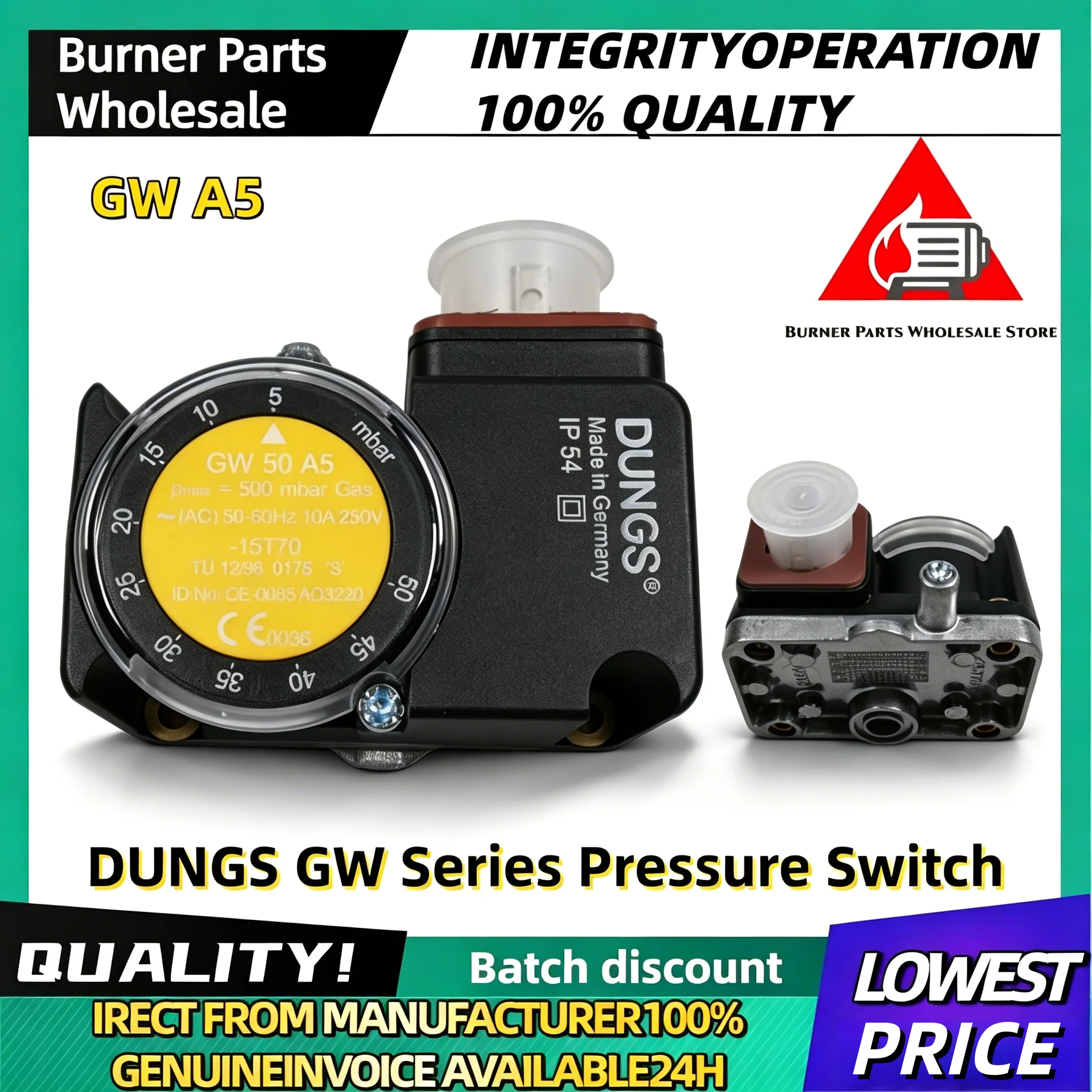GW3A5 GW10A5 GW50A5 GW150A5 GW500A5 Gas Air Pressure Switch Industrial Boiler Burner Combustion Safety Control Parts