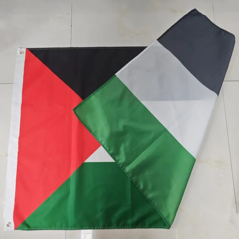 Funtalk Palestine Flag Hanging High Quality Polyester Outdoor Country Flying Banner Of Palestinian Gaza Decoration For Festival