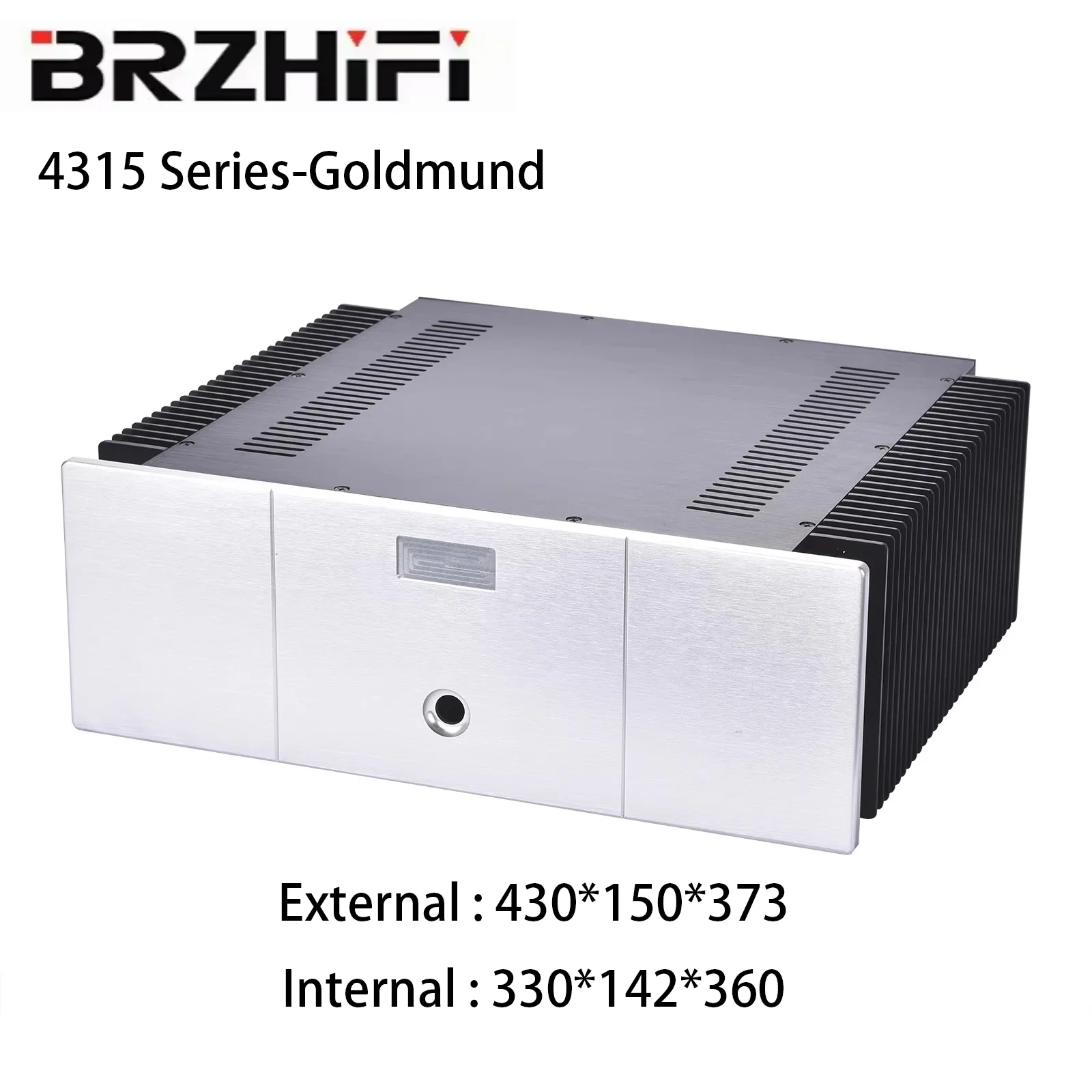 

BRZHIFI Chassis Audio Goldmund class A 4315 Sound amplifier aluminum case Radiator DIY Enclosure classical Box for Audiophile